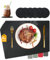 HELI MIAO Tischsets Abwaschbar,Platzsets Abwischbar,Hitzebeständig 6er set Tischset Leder mit Untersetzer,Platzdeckchen,Tischuntersetzer rutschfest Tischset für Hause Küche Restaurant und Hotel,Schwar