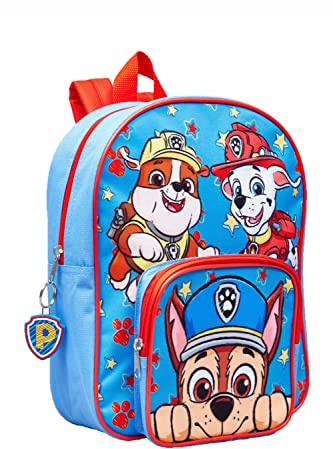 Paw Patrol Chase Marshall Rubble Kinder Rucksack Schultasche, blau, One size