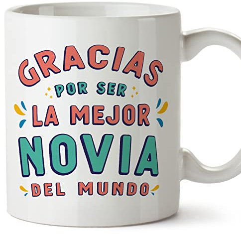 MUGFFINS Tazas para NOVIA - En Español - Gracias por ser el mejor - 11 oz / 330 ml - Regalo original y divertido