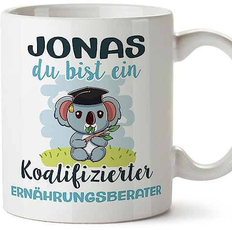Mugffins Tassen Personalisierten für ERNÄHRUNGSBERATER Mann - Auf Deutsch - Koalifizierte Personalisierte - 11 oz / 330 ml - Individuell Anpassbar Geschenk Mitarbeiter