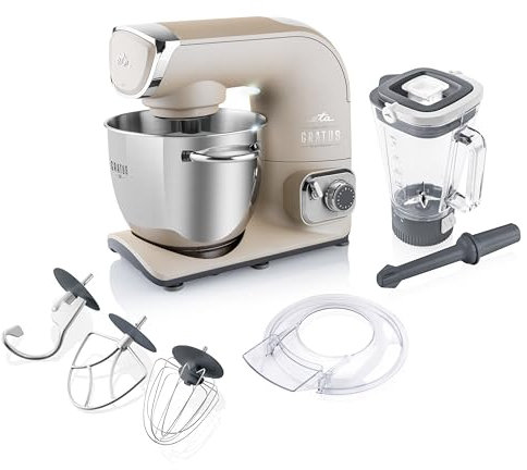 ETA Gratus EVO Smart Küchenmaschine I Vollmetall I 5.5 Liter Schüssel I 1500 Watt I Knetmaschine I Rührmaschine I Zubehör Paket inkl. Fleischwolf
