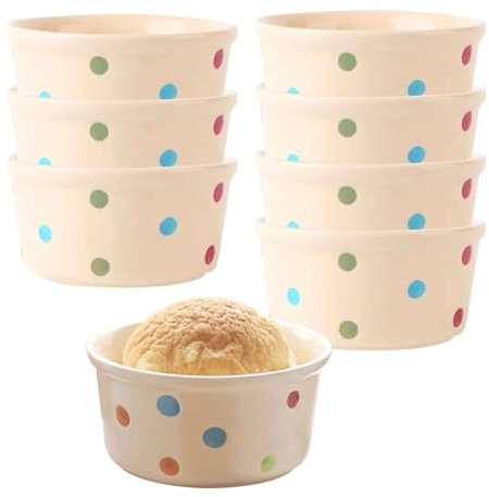 Ramequin, 230ml, Ramequin Creme Brulee, Moule A Soufflé, Moule A Fromage-Blanc-Ensemble de 8