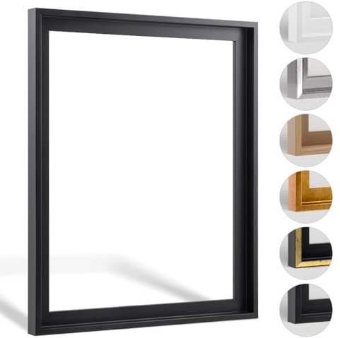 Haak Schattenfugenrahmen Levi in Schwarz (matt) 60 X 90 cm für Keilrahmenbilder und Leinwände