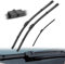 Escobillas limpiaparabrisas Delanteras y traseras para VW, Golf Mk5 V 5 (versión pre-Facelift, años 2004 y 2005), Variante GTI Plus, Accesorios para Parabrisas.