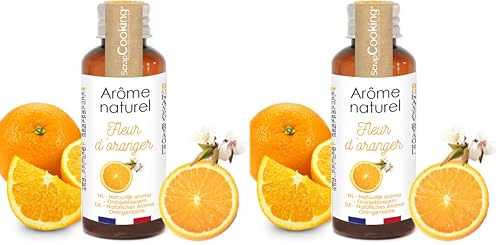 ScrapCooking - Arôme Naturel Liquide de Fleur d'Oranger 40ml - Arôme Framboise pour Pâtisserie, Yaourts, Gâteaux, Cheesecakes, Biscuits, Entremets, Mousses, Glaces, Smoothies - 4390 (Lot de 2)