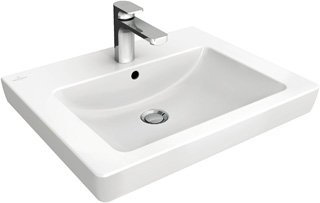 Villeroy & Boch Waschbecken Subway 7113FA 65x47cm mit Hahnloch durchgest mit Überlauf weiß alpin c+,