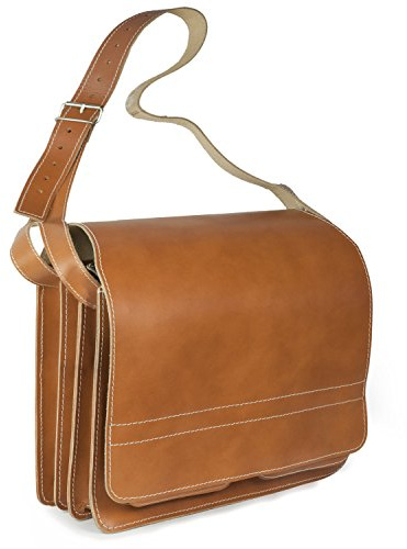 Jahn-Tasche – Große Aktentasche/Lehrertasche Größe XL aus Leder, Cognac-Braun, Modell 675