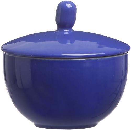 Ritzenhoff & Breker Doppio Zuckerdose, Zucker Dose, Vorratsdose, Geschirr, Porzellan, Indigo Blau, 9 cm, 063929