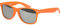 Balinco Lunettes de soleil UV400 CAT 3 CE Rubber - avec charnière à ressort pour femmes & hommes (orange - argent miroité)
