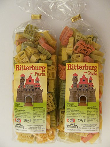 Pfalznudel Streuteile Ritterburg aus Nudelteig, 2X 250 g, Nudeln, Märchen, Pasta, Dekoration, Delikatesse, Ritter