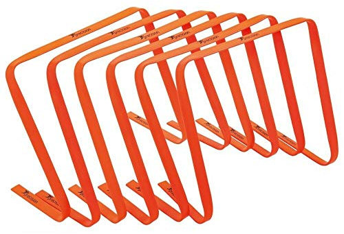 Precision Flat Hurdles Set (Set of 6) Entrenamiento, Adultos Unisex, Orange (Naranja), Talla Única
