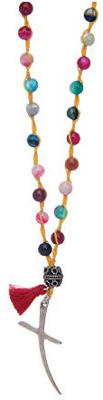 Holyart Rosenkranz mit bunten Perlen aus Achat