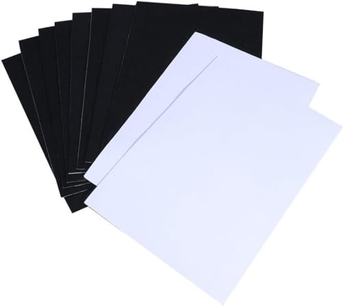 rosenice 10 Blätter Filzplatten selbstklebend Filzgleiter Mehrzweck Bastelfilz für Kunst und Handwerk Machen (schwarz)