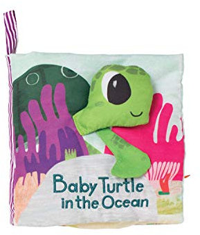 Manhattan Toy Was ist draußen? Weiches Baby-Aktivitätsbuch zum Thema Meer mit Babyrassel