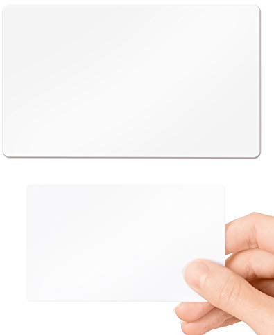 CKB LTD PVC Karten Blanko Prämie weiß Kunststoff, Standard CR80 Kreditkartengröße 86x54 mm 760 Mikron für Ausweise Dienstausweise EC und Bankkarten Gesundheitskarten, Kartendruck drucker-Packung 10