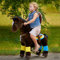 PonyCycle Offizielles Premium Modell K Kinder-Reitspielzeug Keine Batterie Kein Strom, Größe 3 für Alter 3–5 Jahren, Reitpferde Plüschtier Kuscheltier Schokoladenpferd Kleine K35