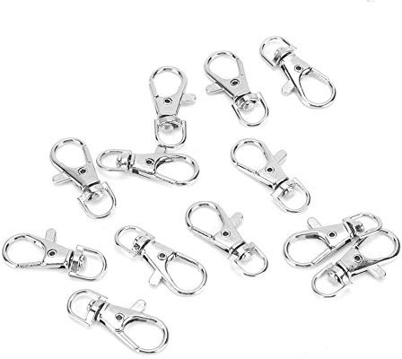 Zerodis 12 Pcs Pet Birds Foot Rings Cage Door Buckle Lock Claw Trigger Snap Hook Iron Anti-Escape accessory for pet birds parrot small animals