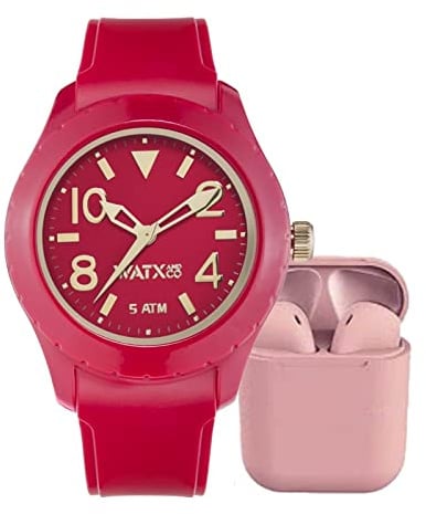 WATXANDCO Analog WAPACKEAR8_L, dunkelviolett, 49MM, Riemen