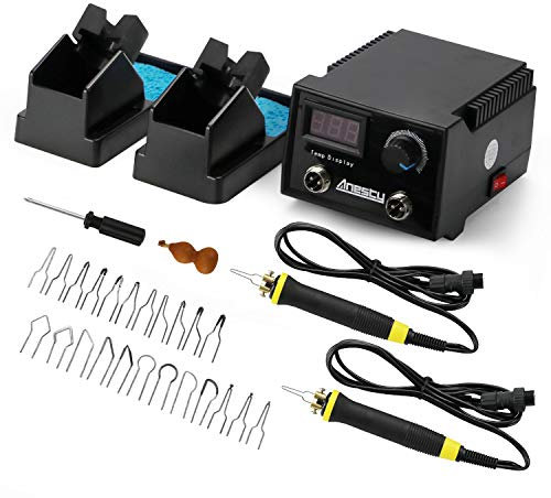Brandmalerei-Set aus Holz, professionelle Brandmalerei-Maschine mit doppelten Stiften & 23 Spitzen für Holz, Leder und Kork (100 W, Temperaturregelung 100 ℃ - 780 ℃)