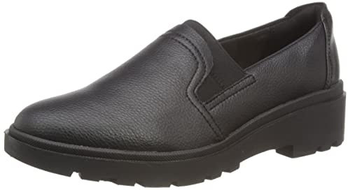 Clarks Damen Calla Rae Loafer, Black Leather, 40 EU