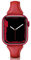 Tuocal Genuine Leather Strap Compatible with Apple Watch Straps 38mm 40mm 41mm, Slim Thin Soft Replacement Strap for Apple Watch iWatch Series 8 7 6 5 4 3 2 1 SE Sport Edition Women, Red