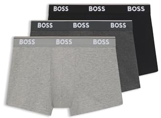 BOSS Herren Power Boxer Trunks Unterhosen Cotton Stretch 3er Pack