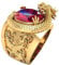 BMDHA Selbstverteidigung Ringe 3D-Drache Skulptur Universelle Größe(Verstellbare Öffnung) Herren und Damen Unisex kreatives Geschenk Geburtstagsgeschenk zum Valentinstag (Gold …)