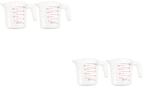 POPETPOP 4pcs Parrot Milk Feeder Measuring Cup Bird Scale Cup for Bird Nursery and Pet Feeding