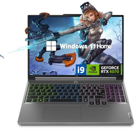 Lenovo Legion Pro 5i Gaming Laptop, 16 WQHD IPS 165Hz Display, GeForce RTX 4070, Intel 13th Gen i9-13900HX, 32GB DDR5 RAM, 2TB SSD, Webcam, 4-Zone RGB Backlit KB, Wi-Fi 6E, Windows 11 Home