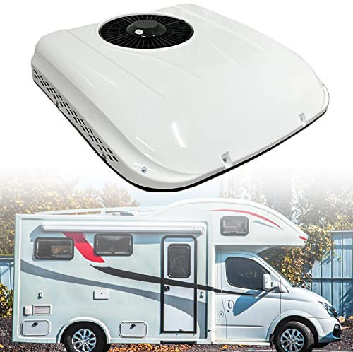 Climatiseur de toit pour camping-car à profil bas - Climatiseurs universels pour camping-car, Climatiseur blanc portable, Climatiseur de camping-car pour camping-cars, remorques, faible bruit,24V