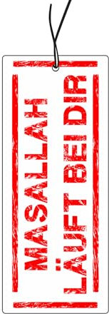 2x Masallah läuft bei dir Duftbaum Auto lustig, Auto Duftspender, Duftbaum Auto tuning, car air freshener, Duftanhänger Auto, Duftbaum Set Auto
