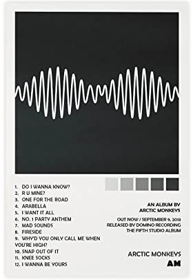MEZUMI Arctic Monkeys AM Album Cover Leinwand Poster Wandkunst Dekor Druck Bild Gemälde für Wohnzimmer Schlafzimmer Dekoration ungerahmt 60 x 90 cm