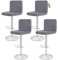 Showgeous 4 Stück Bar Stuhlhussen,Barhocker Abdeckungen Stretch Abnehmbare Esszimmerstuhl Abdeckungen für Kneipentheke,Dining Chair Barhocker Zähler Schonbezüge Esszimmer Stuhl Schonbezug(Hellgrau)