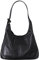 Damen-Handtasche, weiches PU-Leder und Wildleder, Hobo-Tasche für Damen, mit offener Innenseite und Reißverschlusstasche, zwei Stile, Schwarz