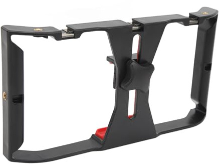 Cage à Lapin Portable pour Téléphone, Stabilisateur de Plate-Forme de Prise de Vue pour Téléphone, Robuste, Interface de Chaussure Froide, Prise en Main Confortable, Réglable