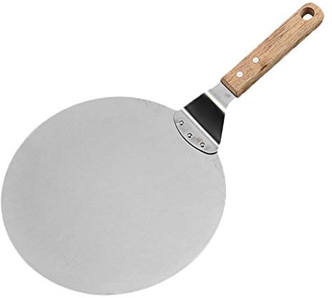 ELTOX Pizzablech,Pizzablech Rund,Pizza Blech Edelstahl runde Pizza Peel Backschaufel Paddel, Kuchen Lifter Übertragung Behälter for Pizza, Brot, Kuchen Pizza Paddle