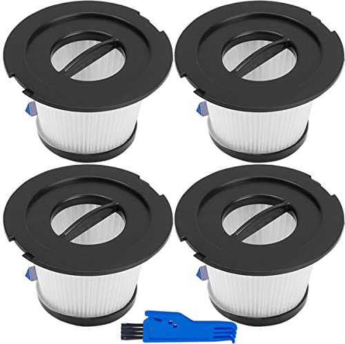 EATBALE 4 Stück HEPA Ersatzfilter für Moosoo K17 Akku Staubsauger, Zubehör Staubbehälter Filter mit Sieb (4 HEPA Filter + 4 Sieb + Reinigungsbürste)