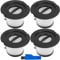 EATBALE 4 Stück HEPA Ersatzfilter für Moosoo K17 Akku Staubsauger, Zubehör Staubbehälter Filter mit Sieb (4 HEPA Filter + 4 Sieb + Reinigungsbürste)