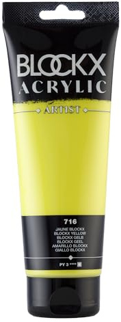 Blockx 61716BXC Fine Acrylic Transparent and Satin - Yellow BLOCKX PY 3-250ml - Luxury Paint - Creative, Designing, Painting, Arts and Crafts, Colour