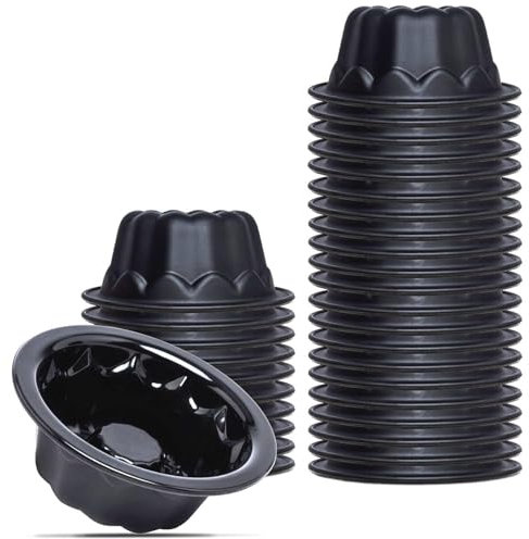 Findful 25-Pack Mini Cake Pans for Baking - 4 Inch Cake Pan Silicone Moldes para Gelatinas - Reusable Mini Bundt Cake Pans for Pumpkin Cake, Jelly, Brownies Ease of cleaning