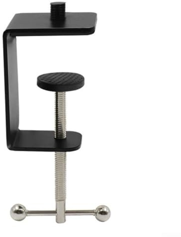Morsa a C da tavolo, morsetto per treppiede con posizionamento regolabile per lampade da scrivania e supporti per microfono (1/4)