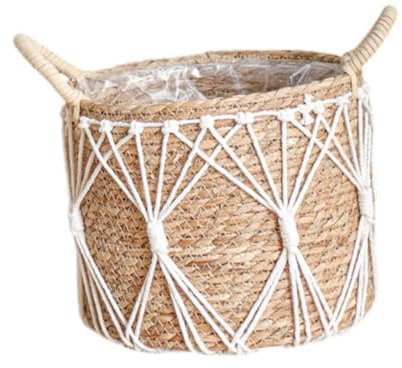 Gralara Panier de Rangement en Osier tressé, Panier en Osier tressé, Pot de Fleurs pour Plantes d'extérieur