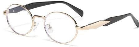 Hviomru Retro Oval Sonnenbrille für Damen Herren Mode kleine runde Sonnenbrille 90er Jahre Vintage Schattierungen
