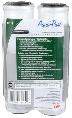 Aqua-Pure AP117 3M Whole House Standard Sump Replacement Water Filter Drop-in Cartridge, 5541731 (2-pack)