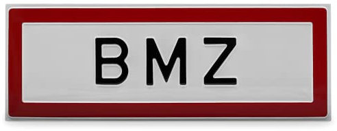 Betriebsausstattung24® BMZ Hinweisschild Brandschutz, Alu geprägt, Gröte 42,00x14,80 cm