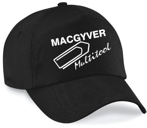 Shirtinstyle Basecap MAC GYVER Multi Tools Cap Capy Größe Unisex, Farbe schwarz