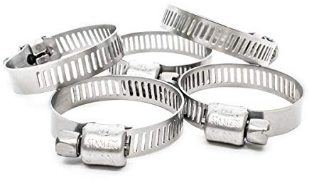 Pisces 5 Pack - 22-32mm Stainless Jubilee Clips to Fit 25mm Hose