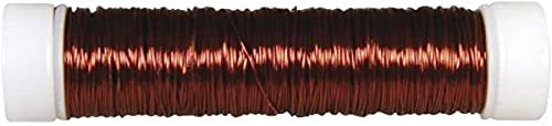 Rayher Filo Metallico per Bigiotteria, Marrone Scuro, 0,30 Mm Ø, Rotolo 50 M, 2405505