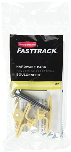 Rubbermaid FastTrack Hardware Pack, Installation Hardware Pack for Closet Organization System and Storage,Silver