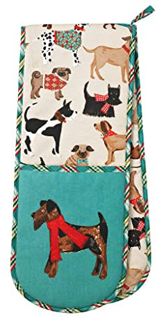 Ulster Weavers Hound Dog Cotton Double Oven Gloves - With Cute Dog Animal Print Design - 100% Cotton, Double Oven Mitts - Cooking Gifts for Bakers & Chefs - Kitchenware Range